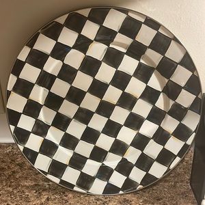 Mackenzie-Child’s Courtly Check Enamel Serving Platter